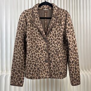 Talbots Women’s Leopard Print Blazzer Jacket